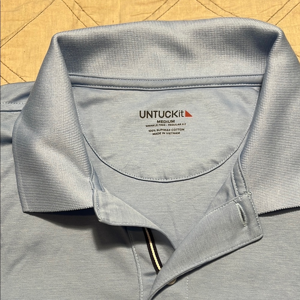 UNTUCKit Men's Sky Blue Polo Shirt